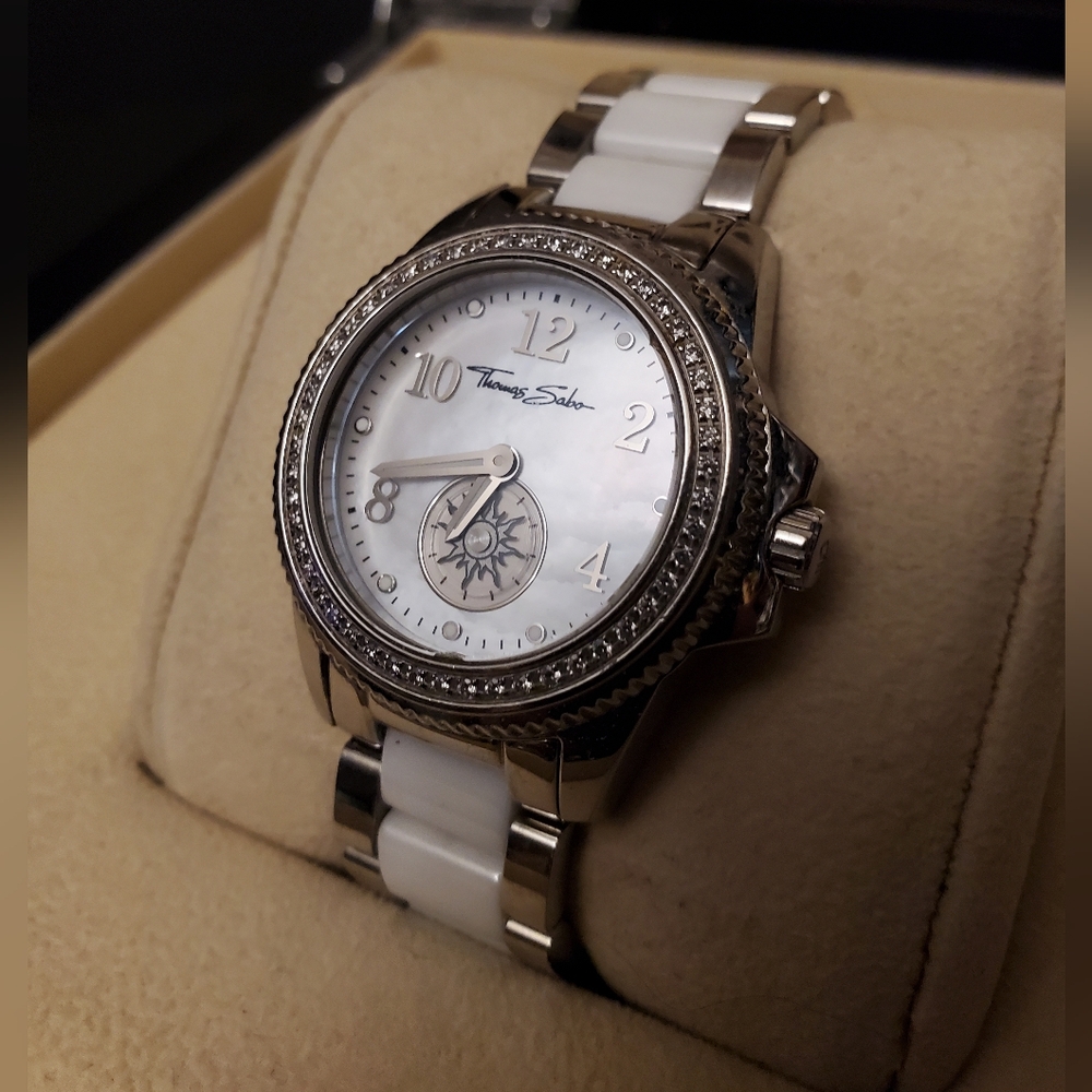 Thomas Sabo Ladies Glam Chic Ceramic Wristwatch - Picture 3 of 11